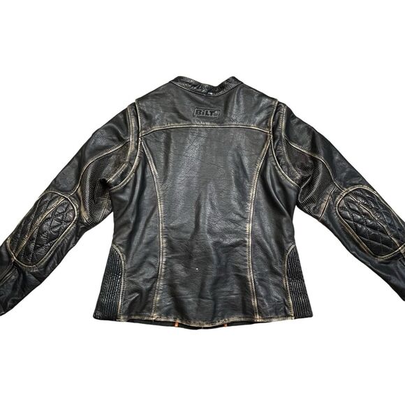 Custom Bilt Leather Motorcycle Jacket Padded with Liner Brown Size S - M * - Picture 16 of 16